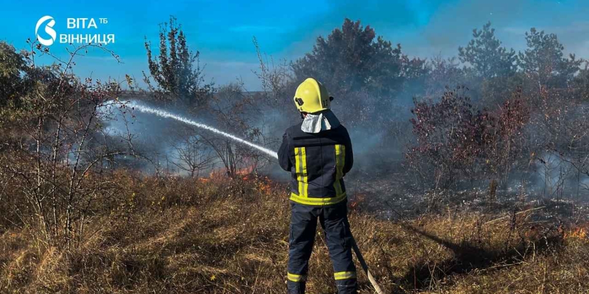 2,5 гектара трави і чагарників вигоріло на Вінниччині за добу вісім пожеж просто неба