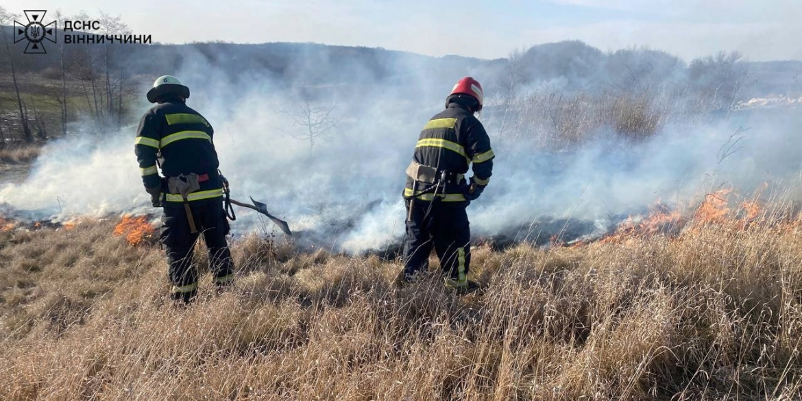 24 пожежі в природних екосистемах сталося за добу на Вінниччині
