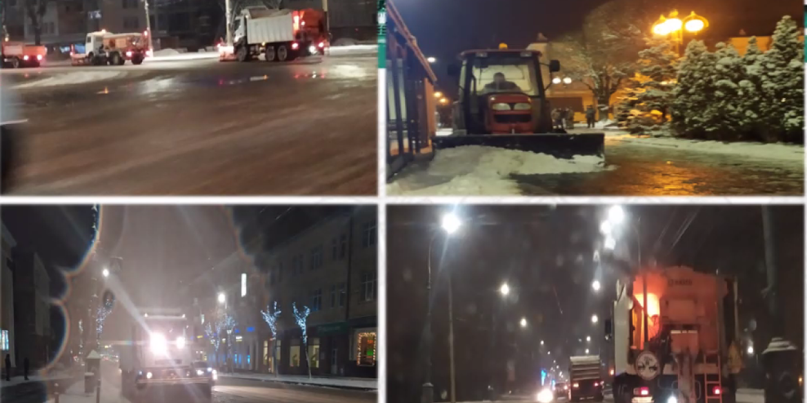 Вночі у Вінниці тричі обробляли дороги протиожеледними засобами, вдень – чистимуть вулиці