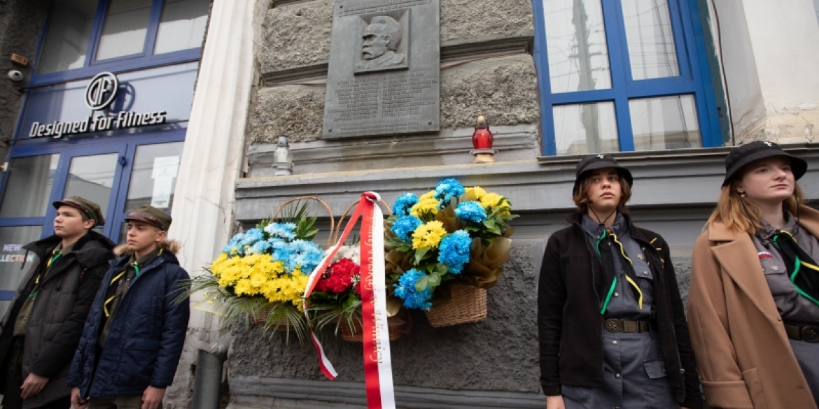 З нагоди Дня незалежності Польщі у Вінниці вшанували пам'ять Юзефа Пілсудського