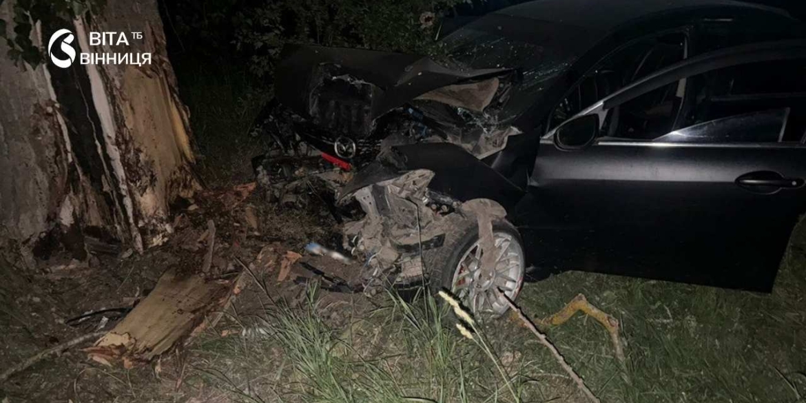 Авто врізалось у дерево у Стрижавці — водійка та двоє пасажирів у лікарні