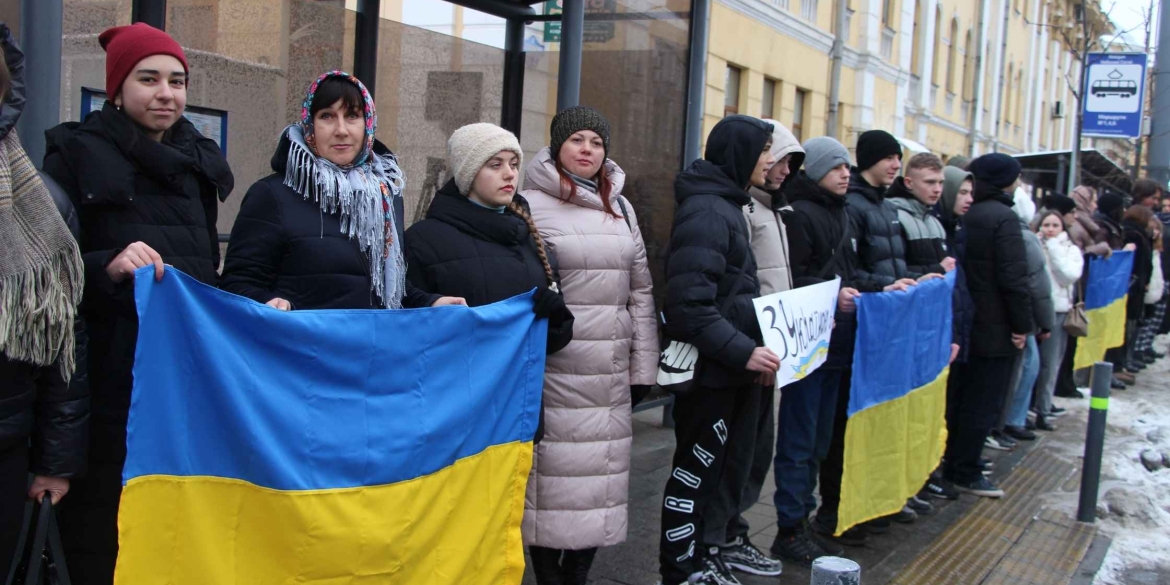 До Дня Соборності у Вінниці відбулась акція «Живий ланцюг Єднання»