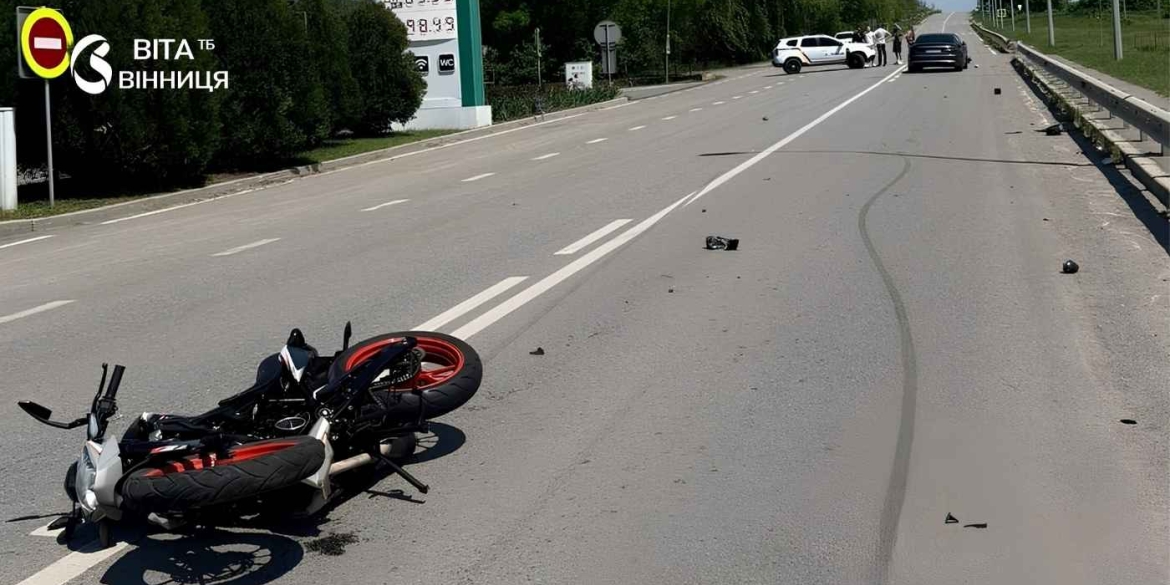 Мотоцикл проти Audi на Вінниччині 14-річна дівчина потрапила в аварію разом із подругою