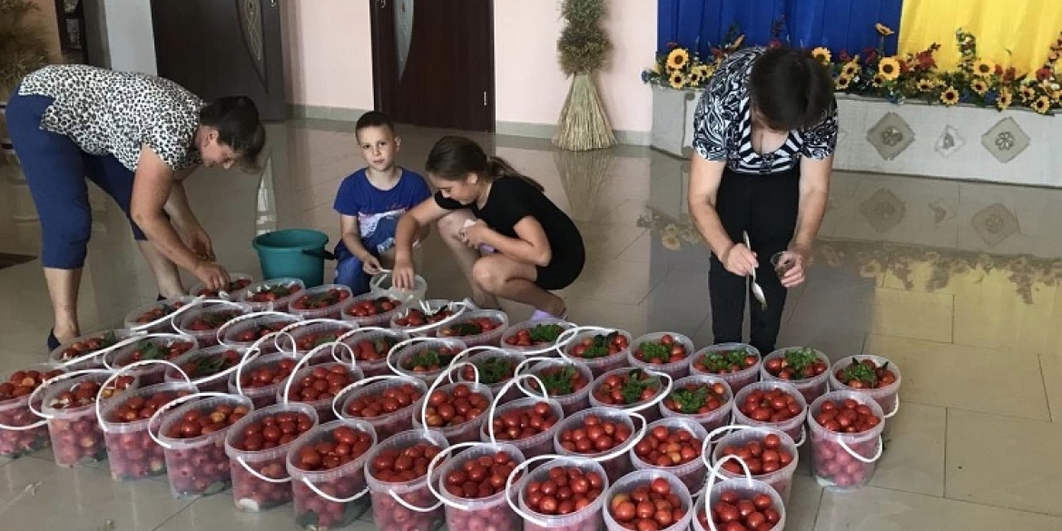 На Калинівщині заквасили понад 170 відер огірків та томатів для захисників
