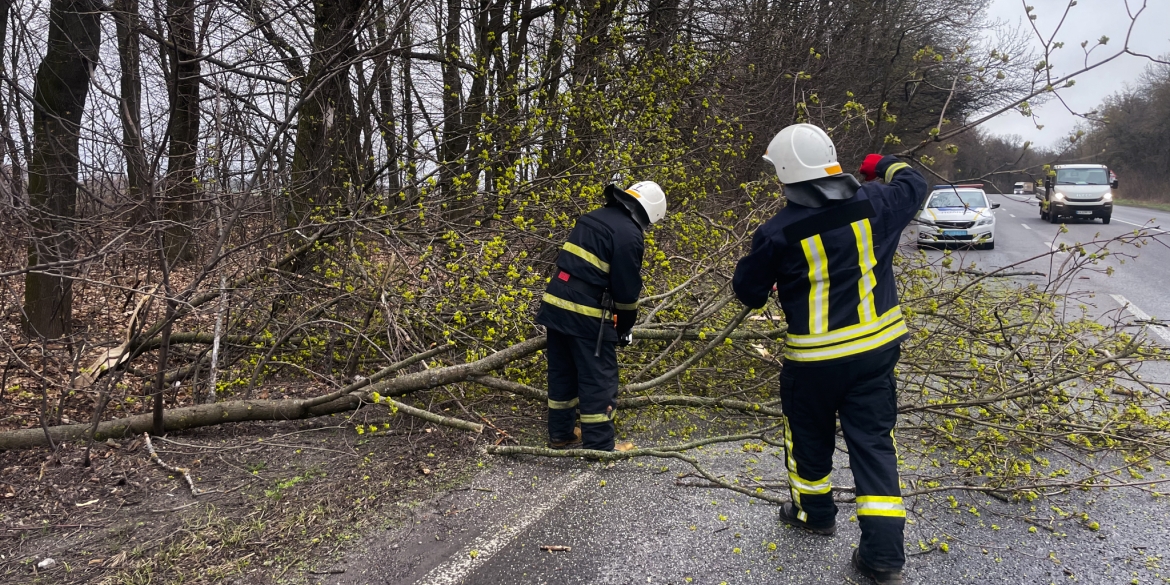 На Вінниччині бійці ДСНС двічі ліквідовували наслідки несприятливих погодних умов