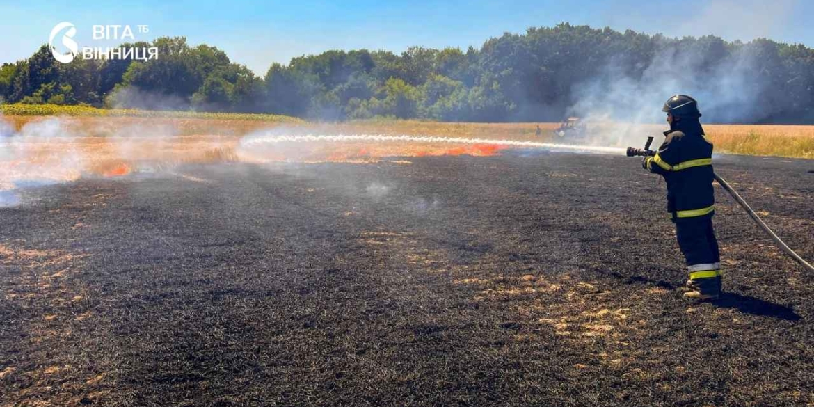 На Вінниччині вогонь знищив 1,7 гектара пшениці