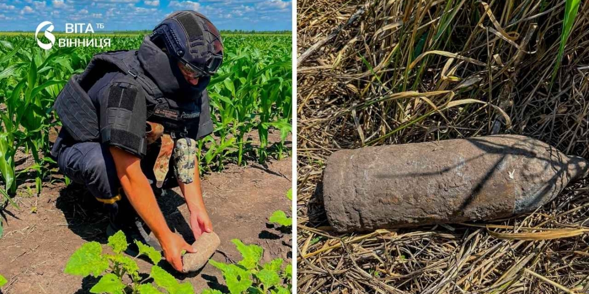  Небезпечна знахідка у Вінницькій області знищили бойовий снаряд