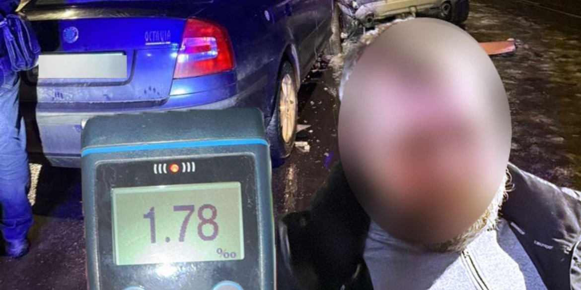 П'яний водій потрощив у Вінниці три чужих автомобілі