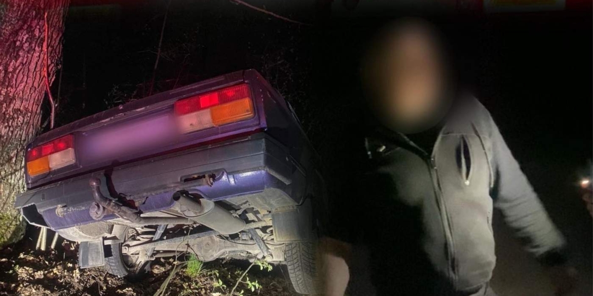 П'яний водій тікав від поліцейських і злетів у кювет на трасі під Вінницею