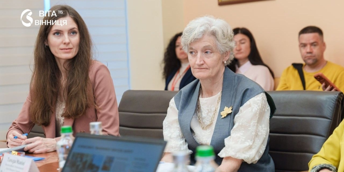 Посол Канади Тамара Мавіні та міський голова Сергій Моргунов під час зустрічі у Вінниці