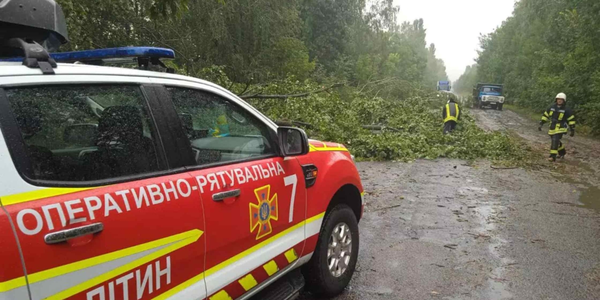 Після негоди працівники ДСНС продовжують прибирати автошляхи від дерев