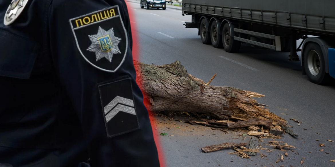 Поліцейські Козятина прибирали повалені дерева з автошляхів