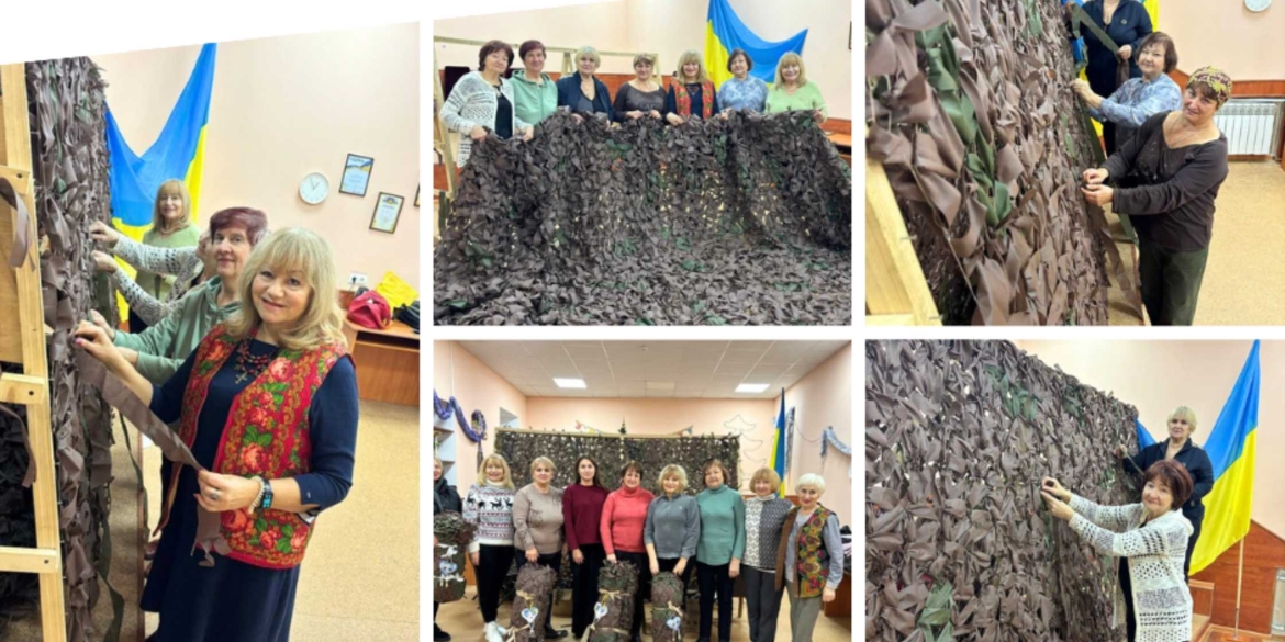 Понад 120 маскувальних сіток для захисників виготовили у вінницькому терцентрі