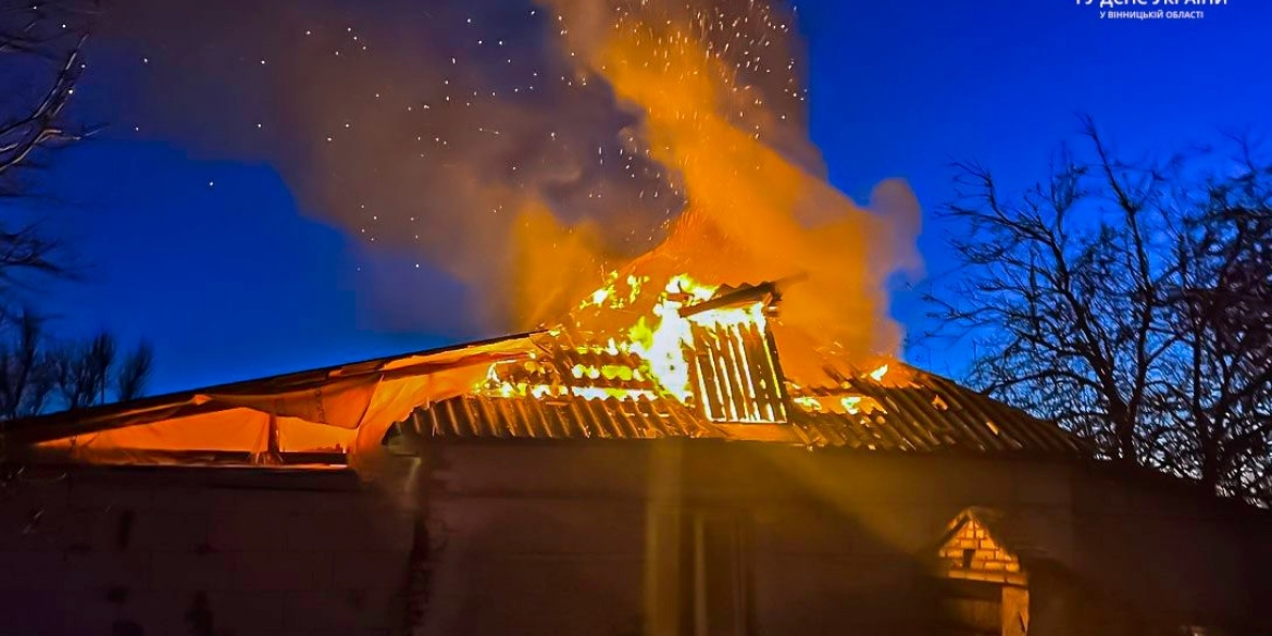Рятувальники Вінниччини за добу загасили п'ять пожеж, три - у будинках