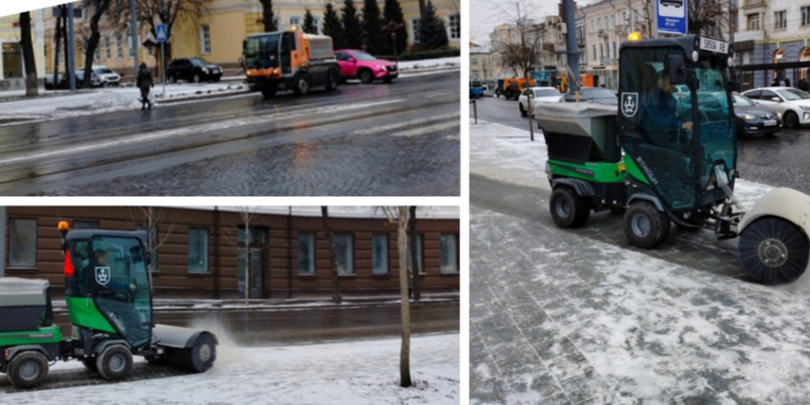 Спецтехніка вже очищає вулиці Вінниці від снігу та ожеледиці