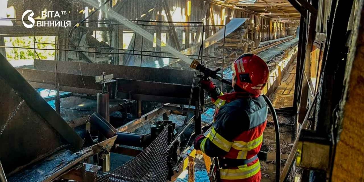 У Гнівані спалахнула транспортерна стрічка в кар'єрі, що вже не працював