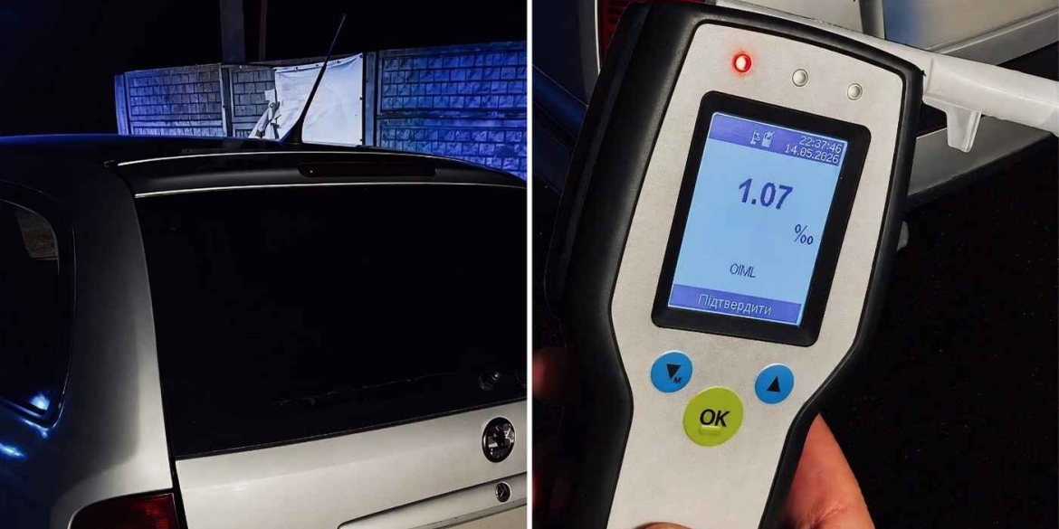 У п’яного водія Skoda на Вінниччині вилучили права, але він знову сів за кермо