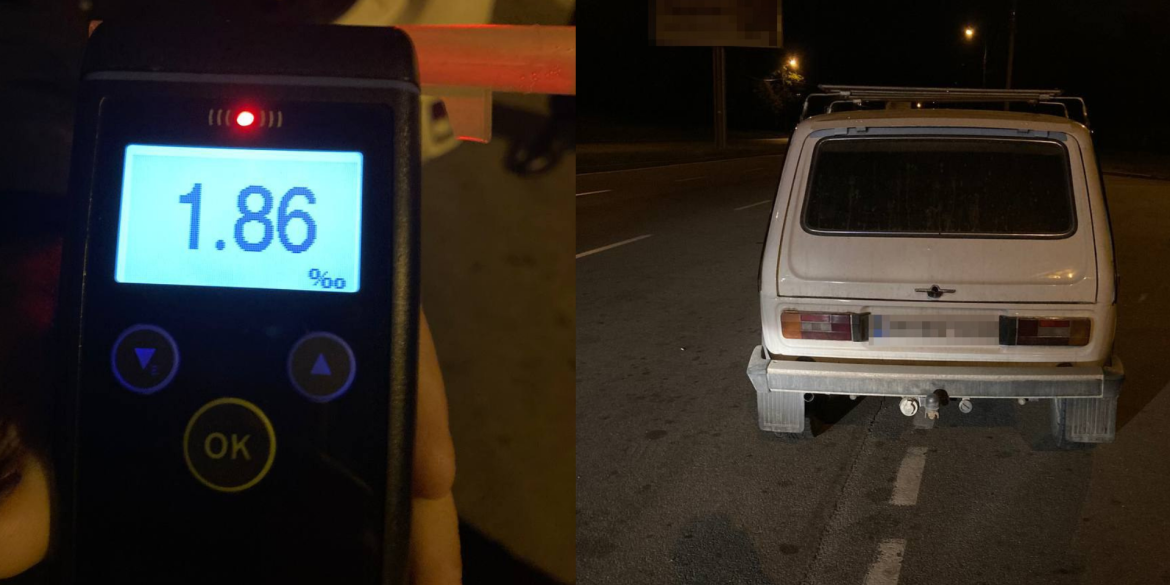 У Вінниці на блокпості зупинили водія "Ниви", який керував напідпитку