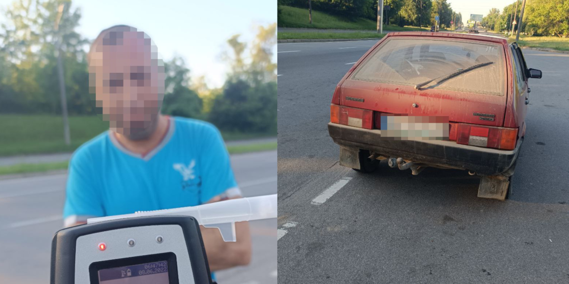 У Вінниці на блокпості зупинили водія ВАЗа, який був за кермом напідпитку