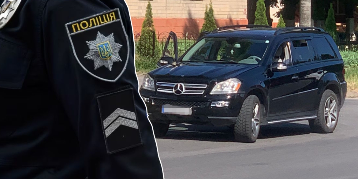 У Вінниці на блокпосту зупинили Mercedes-Benz, який був у розшуку
