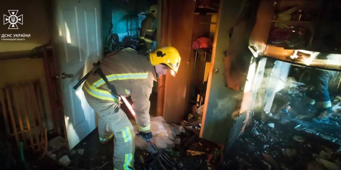 У Вінниці під час пожежі врятували 87-річну пенсіонерку