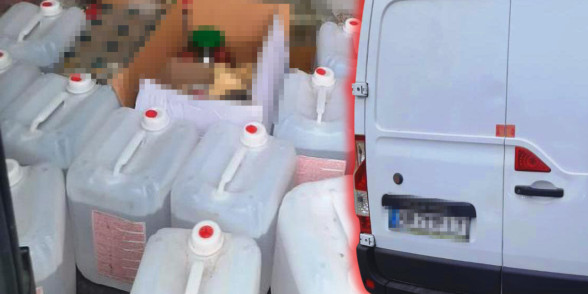У Вінниці зупинили мікроавтобус з “незаконним” спиртом і цигарками