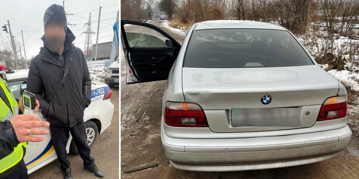 У Вінниці зупинили п'яного водія BMW без прав на керування