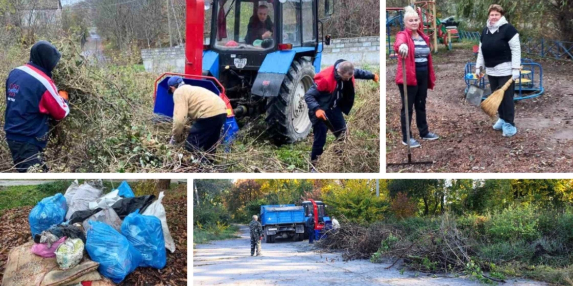 У Вінницькій громаді триває осіннє прибирання лісосмуг, парки, сквери, дитячих майданчиків