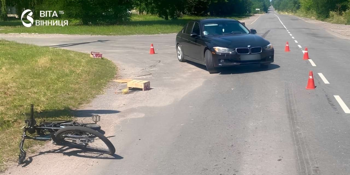 У Жмеринці зіткнулися велосипедист та автомобіль — постраждалого госпіталізували
