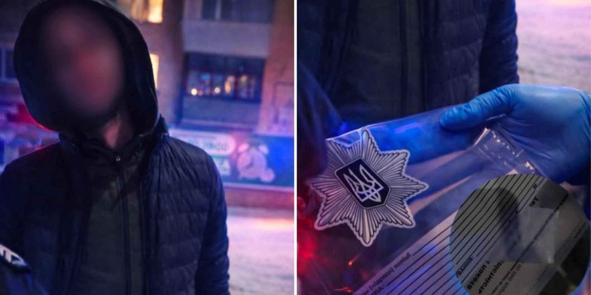 Вінницькі патрульні зупинили перехожого з пакетиком наркотичних речовин