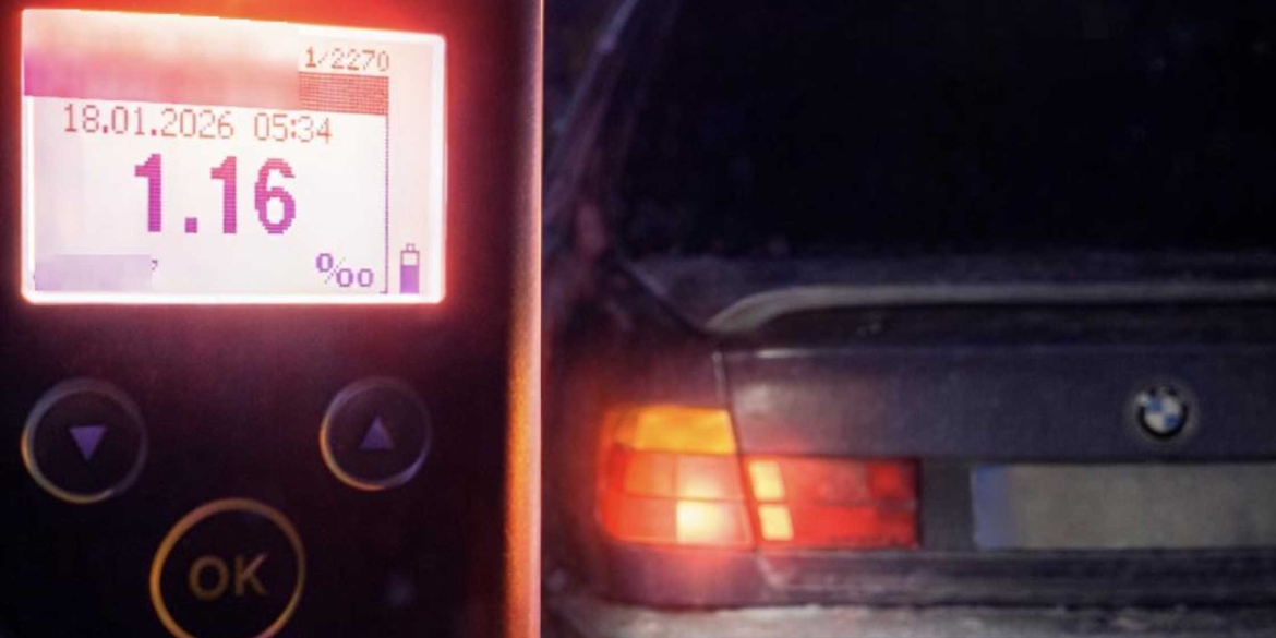 Вінницькі патрульні зупинили п’яного водія – рівень алкоголю перевищив норму в шість разів