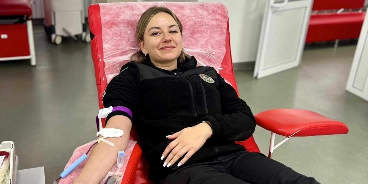 Вінницькі поліцейські здали кров, аби допомогти тим, хто найбільше цього потребує