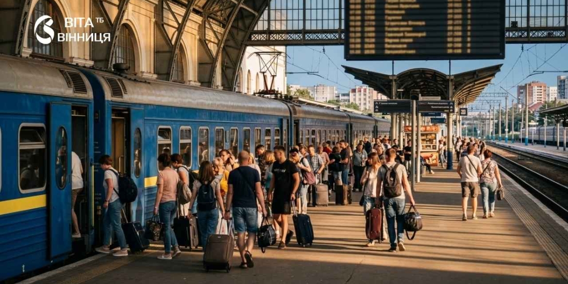 Вінниця — серед топ-5 напрямків пікового сезону залізничних перевезень