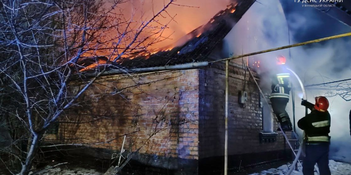 За добу на Вінниччині сталося п'ять пожеж у приватних будинках