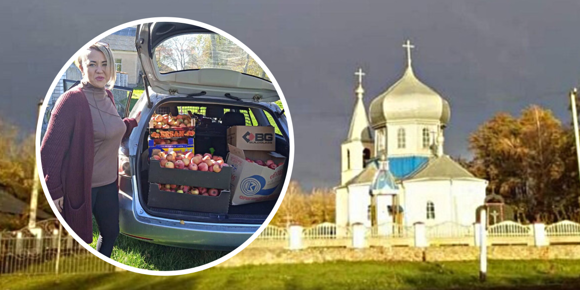 Жителі Калинівської громади передали яблука з церковного саду захисникам