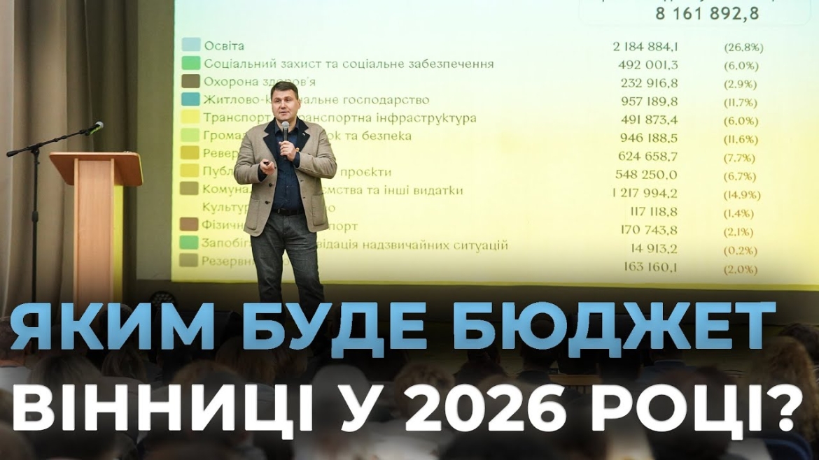 Embedded thumbnail for Представлення проєкту бюджету Вінницької громади 2026 року триває
