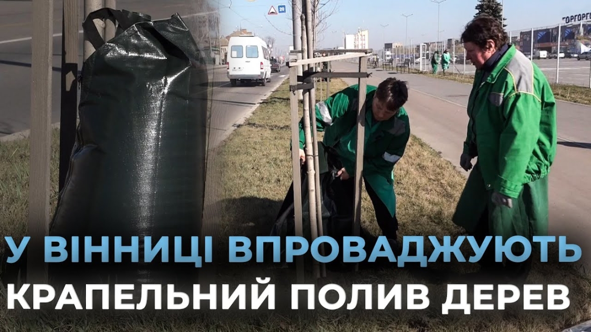 Embedded thumbnail for У Вінниці почали встановлювати мішки для поливу молодих дерев