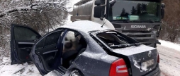 Смертельна ДТП в Гайсинському районі: загинув водій Skoda, який "врізався" у вантажівку