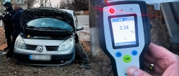 На Тяжилові у Вінниці п'яний водій Renault влетів в електроопору