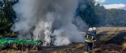 На Вінниччині під час сільськогосподарських робіт загорівся трактор