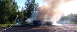 На Вінниччині загорівся легковий автомобіль