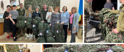Підопічні Вінницького терцентру передали військовим сплетені власноруч маскувальні сітки