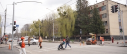 У Вінниці облаштовують освітлення пішохідного переходу на перехресті вул. Янгеля та Ширшова