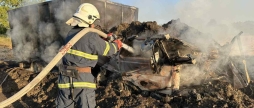 У Гайсинському районі вогонь охопив вантажівку, згоріло зерно