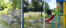 У трьох селах під Вінницею майданчики для дітей тепер виглядають як нові