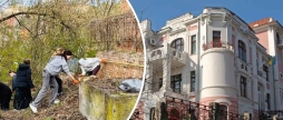 У центрі Вінниці навели лад біля одного з найгарніших будинків міста