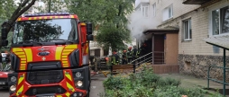 У Вінниці горіла комора в багатоповерхівці на вулиці Первозванного