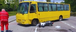 у Вінниці маршрутка зіткнулась з мотоциклом постраждав 17-річний