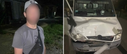 У Вінниці п'яний водій мікроавтобуса протаранив припаркований автомобіль