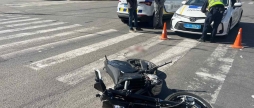 У Вінниці зіткнулись автомобіль Hyundai та мотоцикл Geon